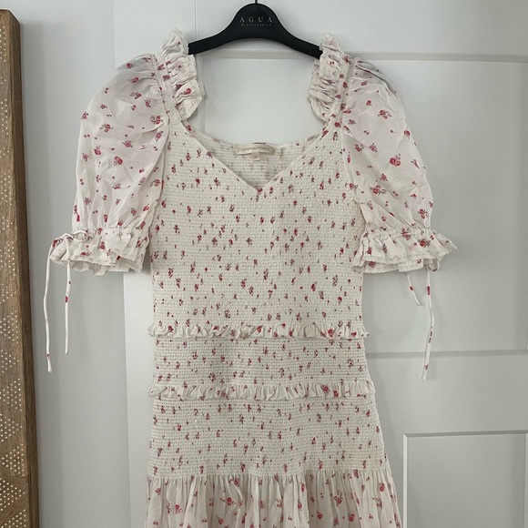 LoveShackFancy smocked mini dress - Picture 1 of 8